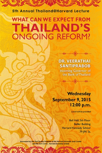 Thailand@Harvard Lecture poster