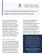 Using the Faculty Job Satisfaction Survey to Improve Equity for Texas Tech Faculty
