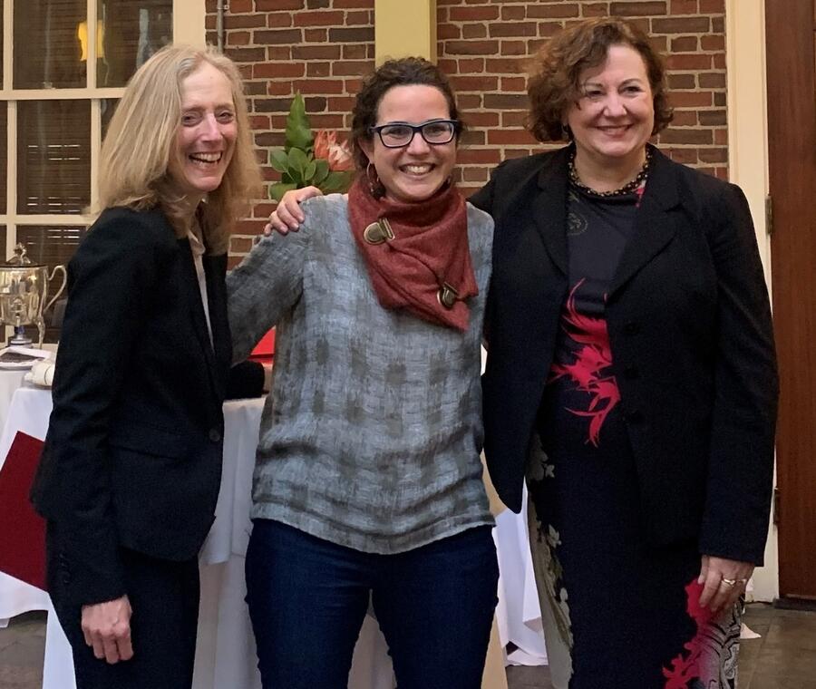 Kathy Molony, Talia Shiff and Michèle Lamont at Weatherhead Scholars Farewell, May 2019
