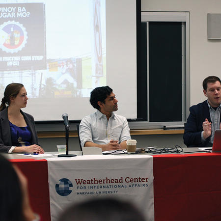 Image of the GSAs at the Weatherhead Forum