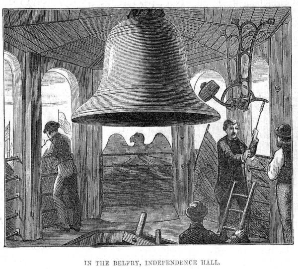 1876 Engraving of Centennial Bell, The Illustrated London News