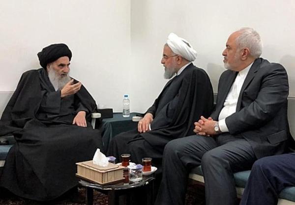 Sistani meeting with Rouhani and Zarif
