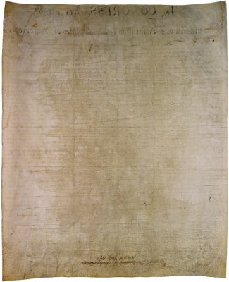 Back of the Declaration of Independence