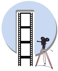 Logo with filmstrip and camera