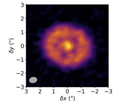Protoplanetary disc image from ALMA
