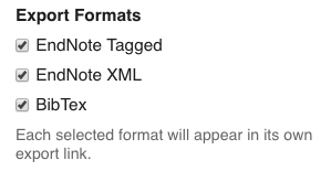 Export Format screenshot