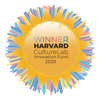 Image of Harvard Culture Innovation Lab rewards badge with the text "WINNER Harvard Culture Lab Innovation Lab 2020"
