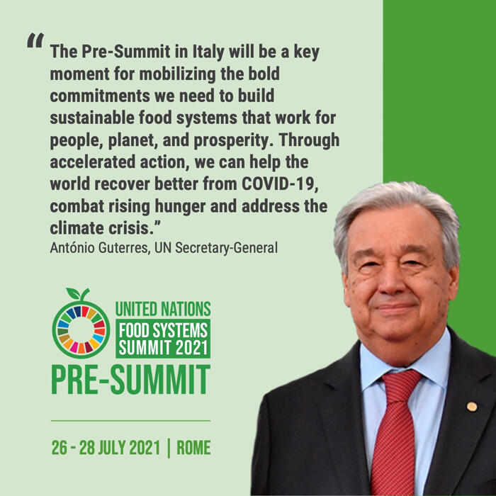 Quote from UN Secretary-General Antonio Guterres on the importance of the Pre-Summit