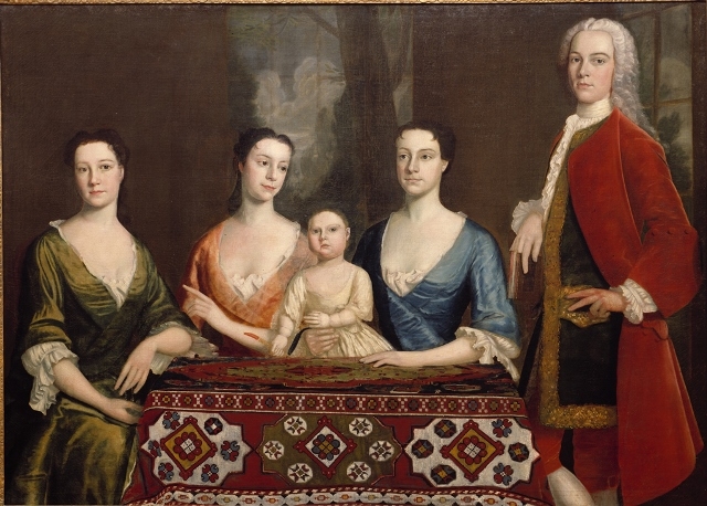Isaac Royall and family color portrait
