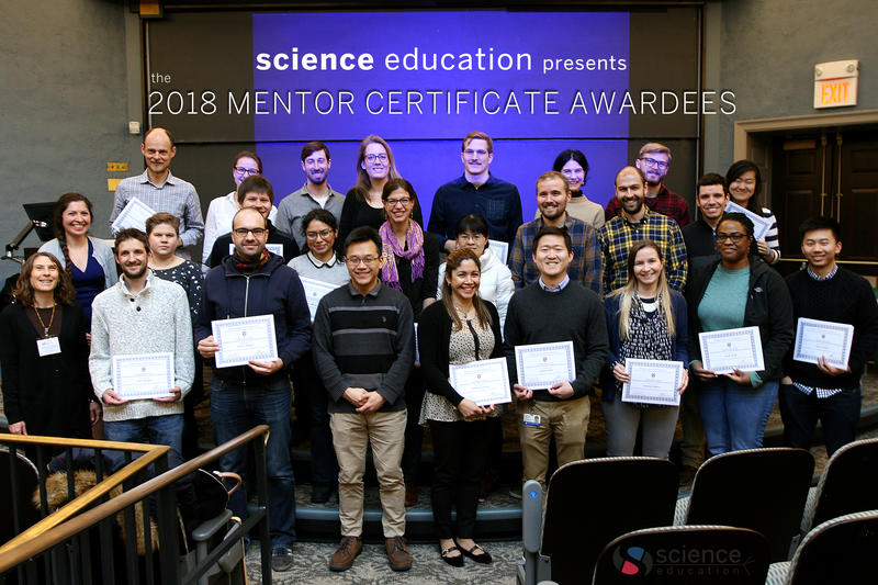 Mentor Certificate Awardees 2018