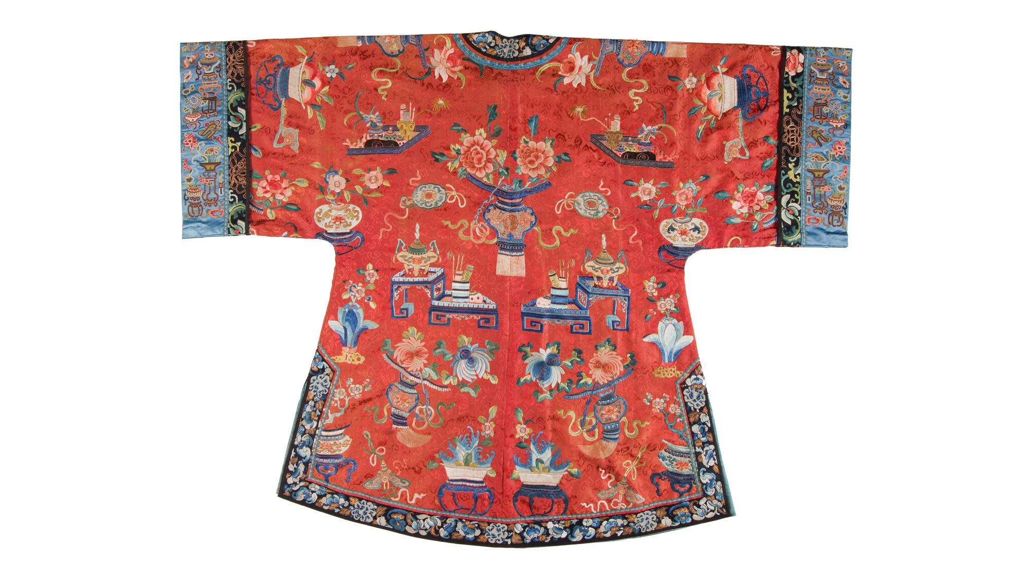Coat, China, mid-19th century. 40 x 54 in. The Textile Museum 1985.33.267. Gift of The Florence Eddowes Morris Collection, Goucher College.