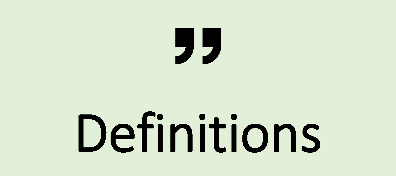 Definitions tile with quotation marks