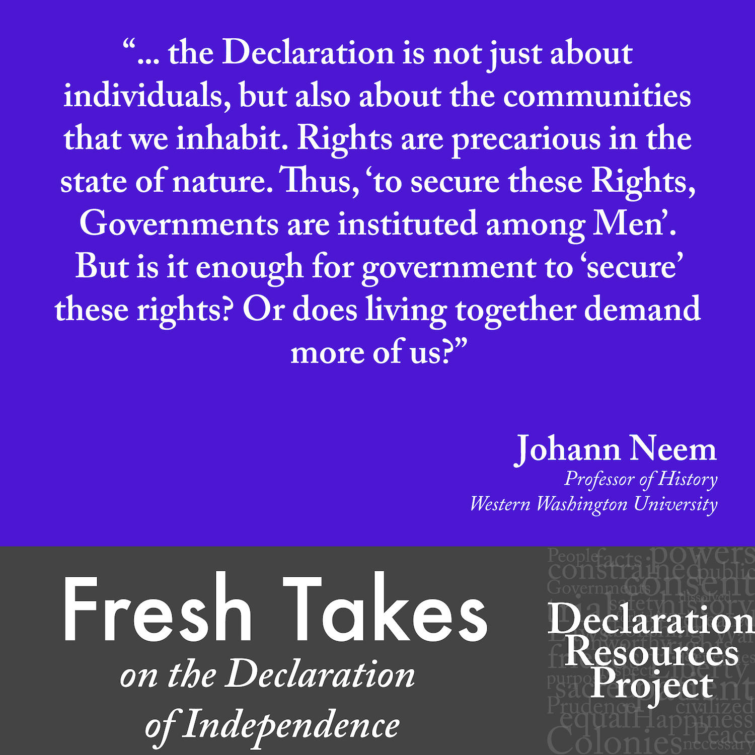 Johann Neem's Fresh Take on the Declaration of Independence