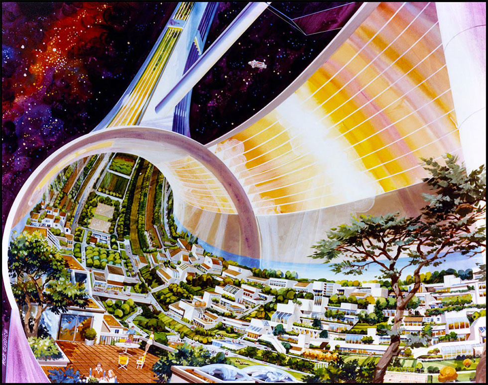 Space Colony Concept Rendering