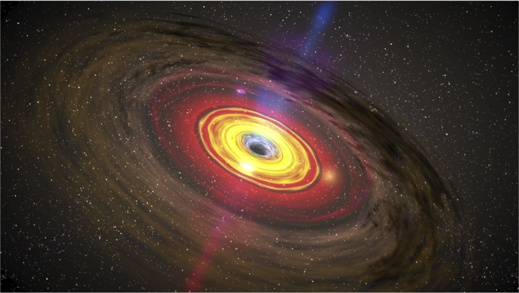 Artist's depiction of accretion around a black hole
