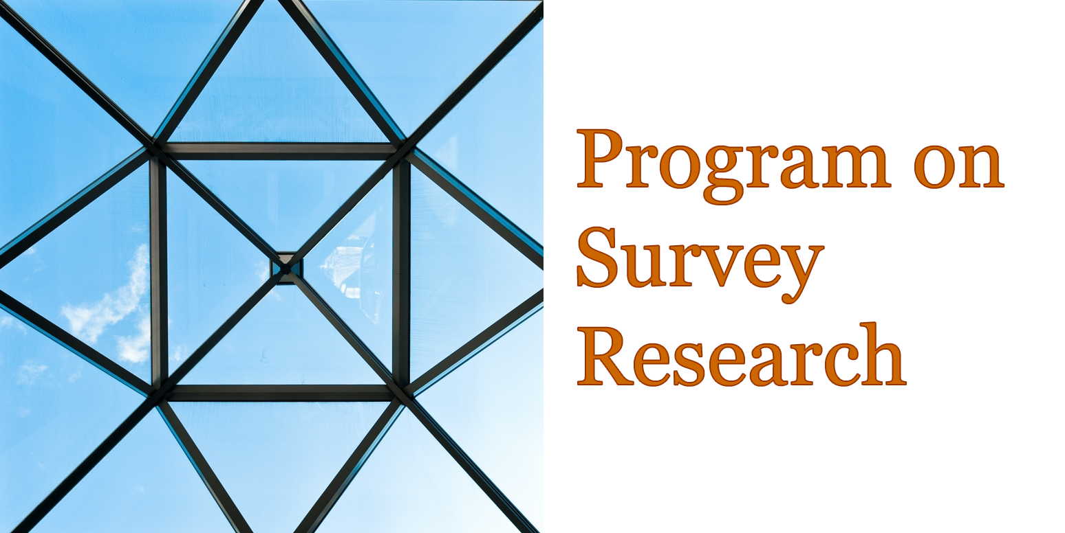 Geometric window next to text "Program on Survey Research"