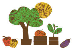 illustration of garden plants