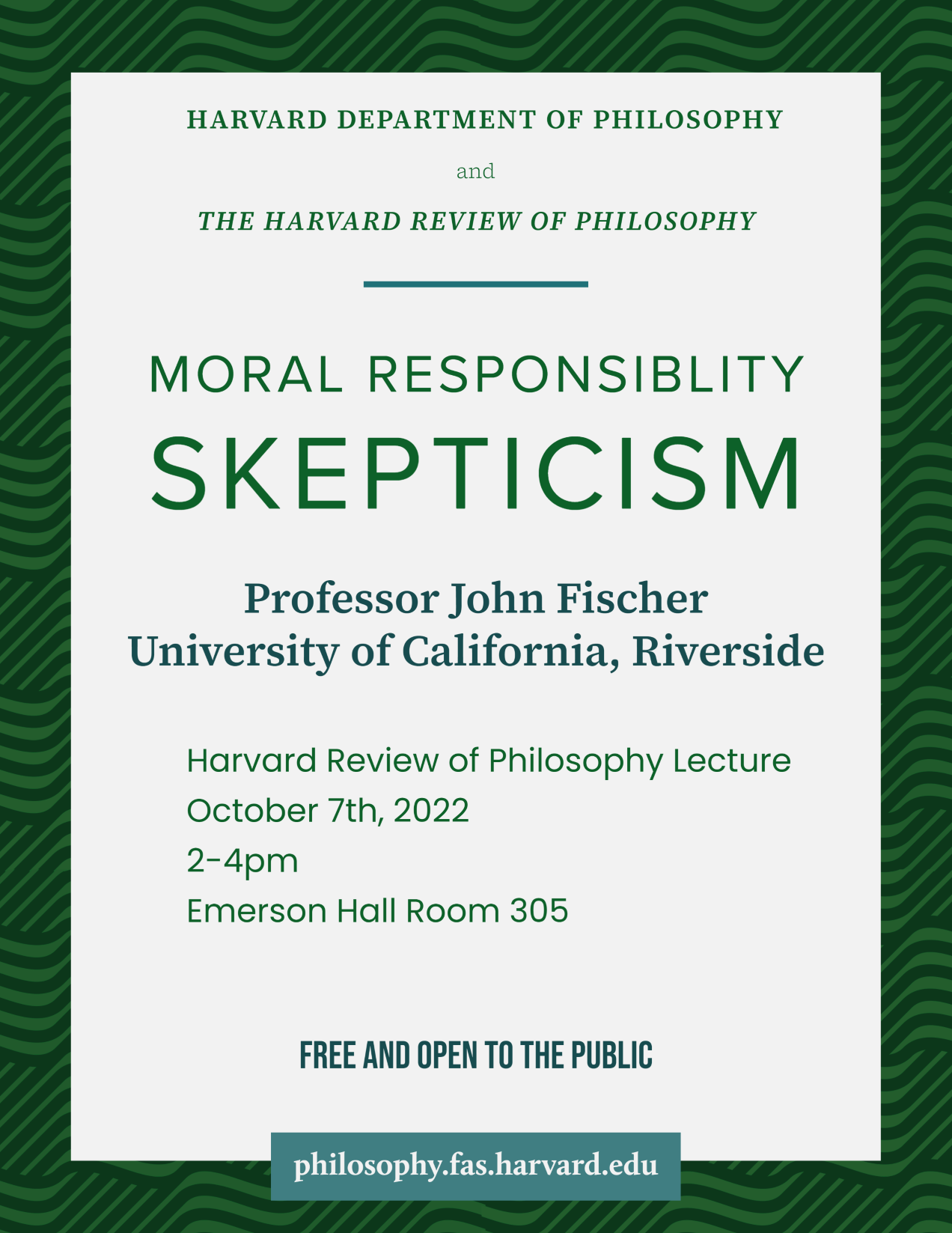 Fischer Lecture Flyer