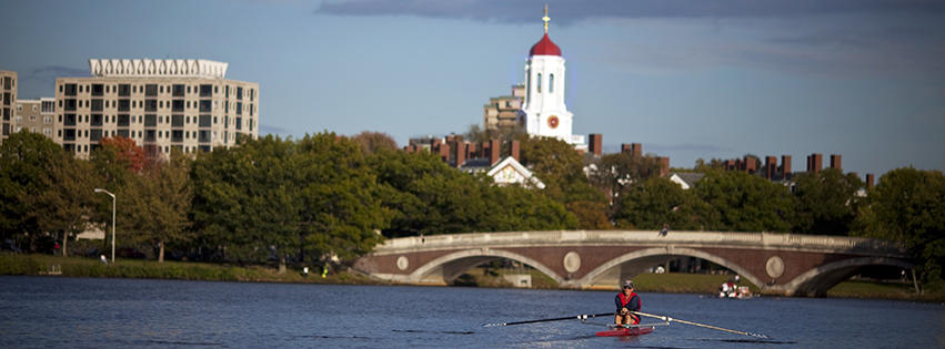 Charles River view of Harvard University