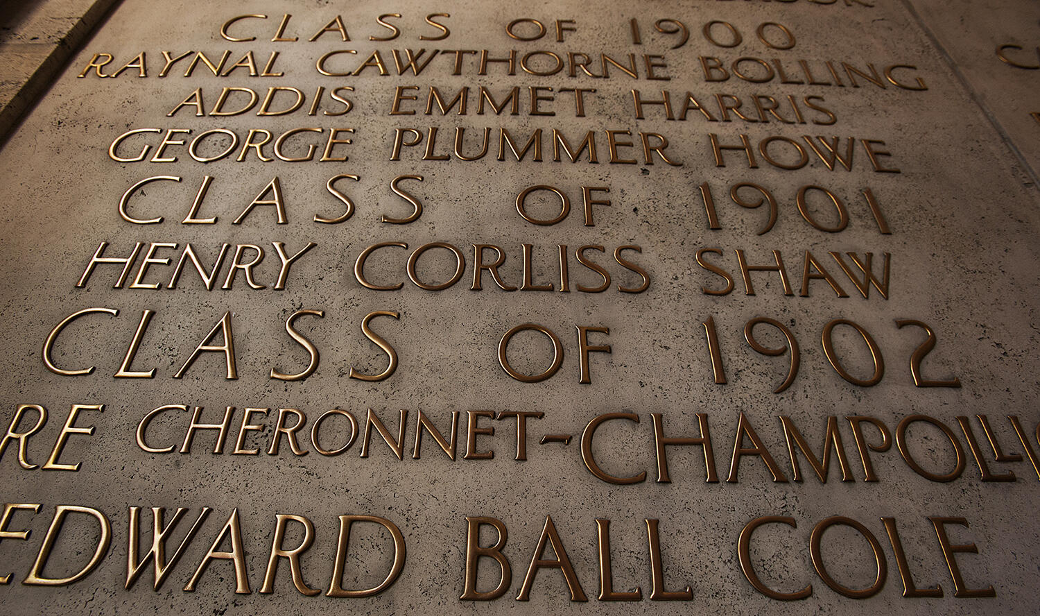 Names in the Memorial Room