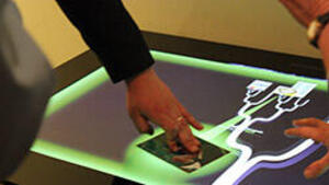 Species card on multi-touch DeepTree table.