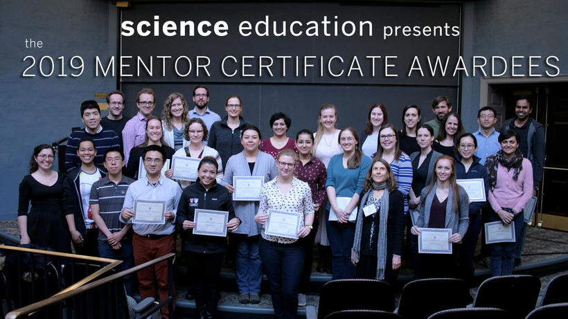 Mentor Certificate Awardees