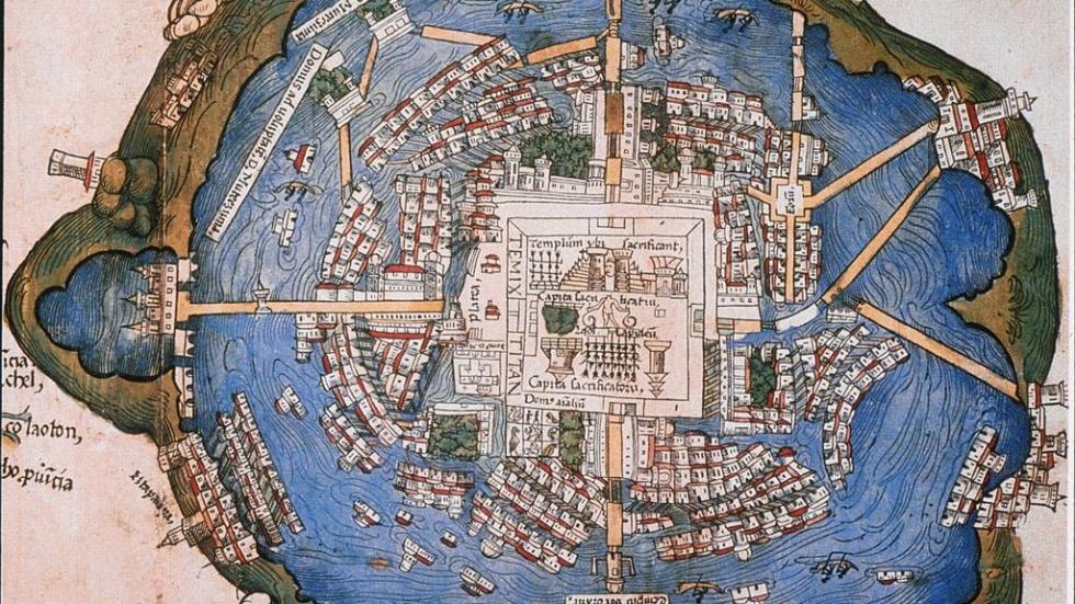 Tenochtitlan: Hernando Cortes's map of the city (1524)