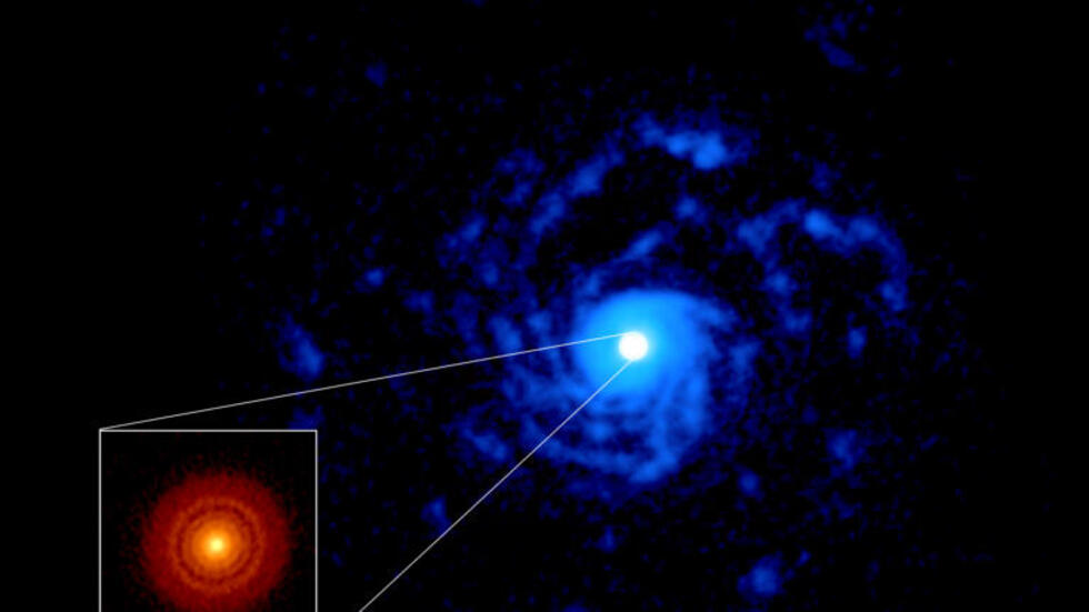 ALMA image of the planet-forming disk around the young star RU Lup.
