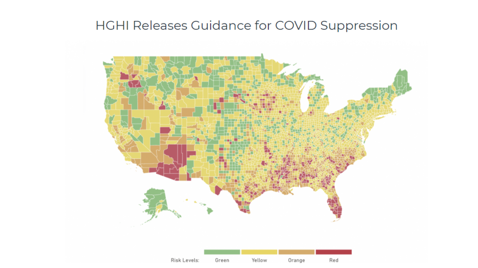 COVID Suppression Guidance Map
