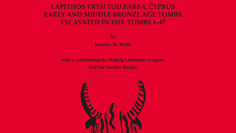 Lapithos Vrysi tou Barba, Cyprus. Early and Middle Bronze Age Tombs Excavated in 1913.