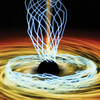 Sketch of the magnetic field lines around a black hole; credit: M. Weiss, SAO