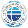 Badge for Fulbright U.S. Student Program Top Producing Institution in 2020-2021.