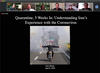 Screenshot of Alex Shams's title slide of his presentation on COVID-19 quarantine in Iran at the Weatherhead Forum